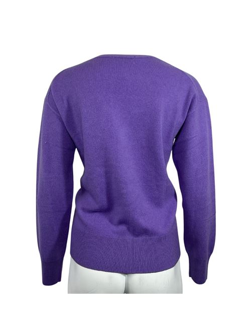 CARDIGAN DONNA SCOLLO A V VIOLA ESSENTIEL STUDIO | LMD021VIOLA